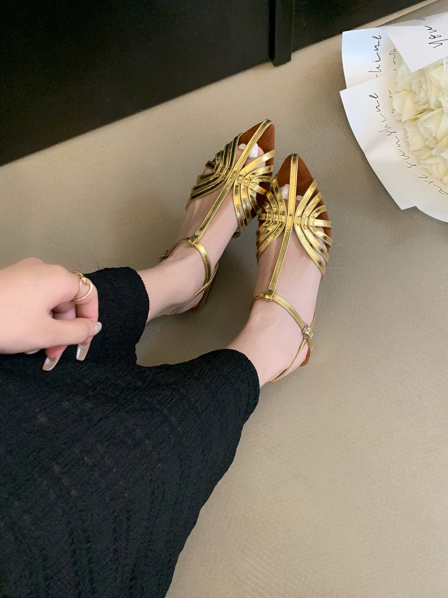 Art Deco Sling Flats