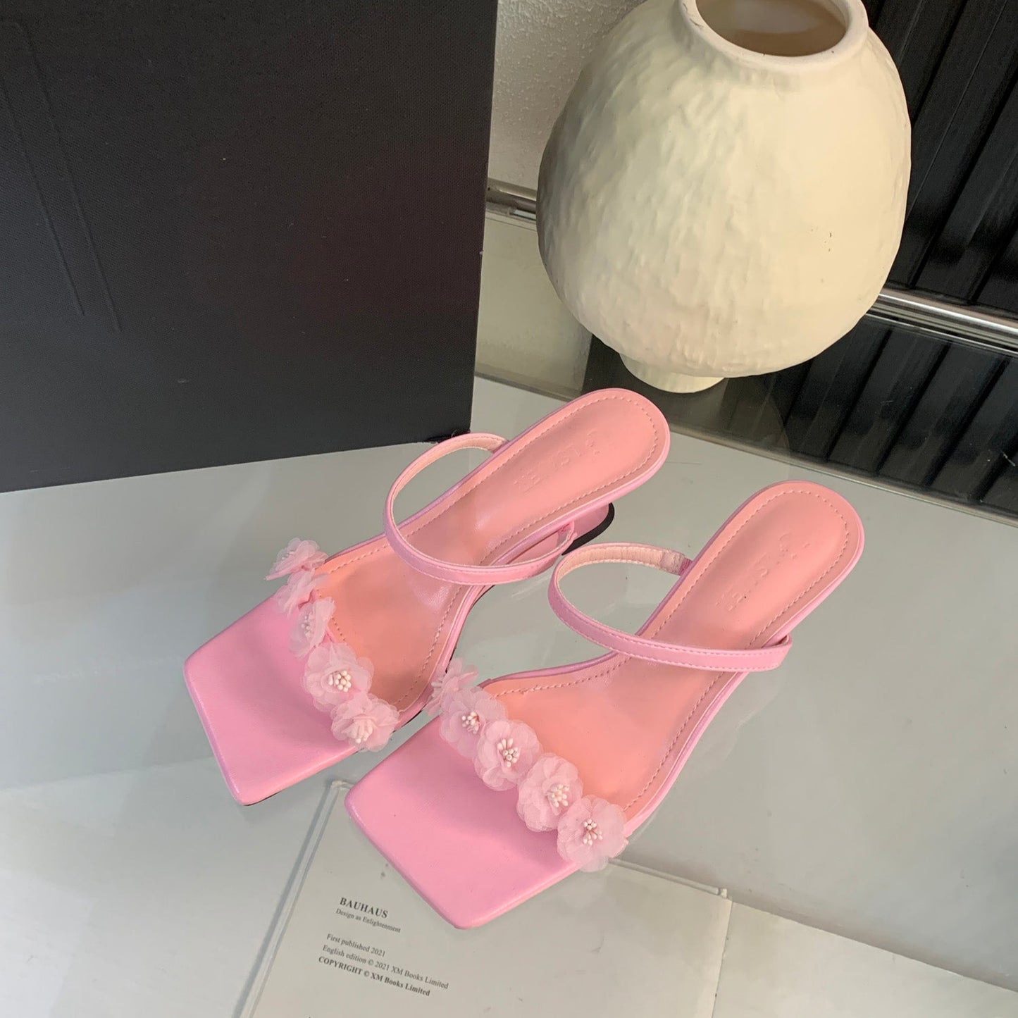 Sweet Floral Mules Pink