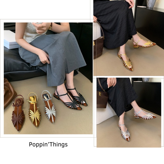 Art Deco Sling Flats all