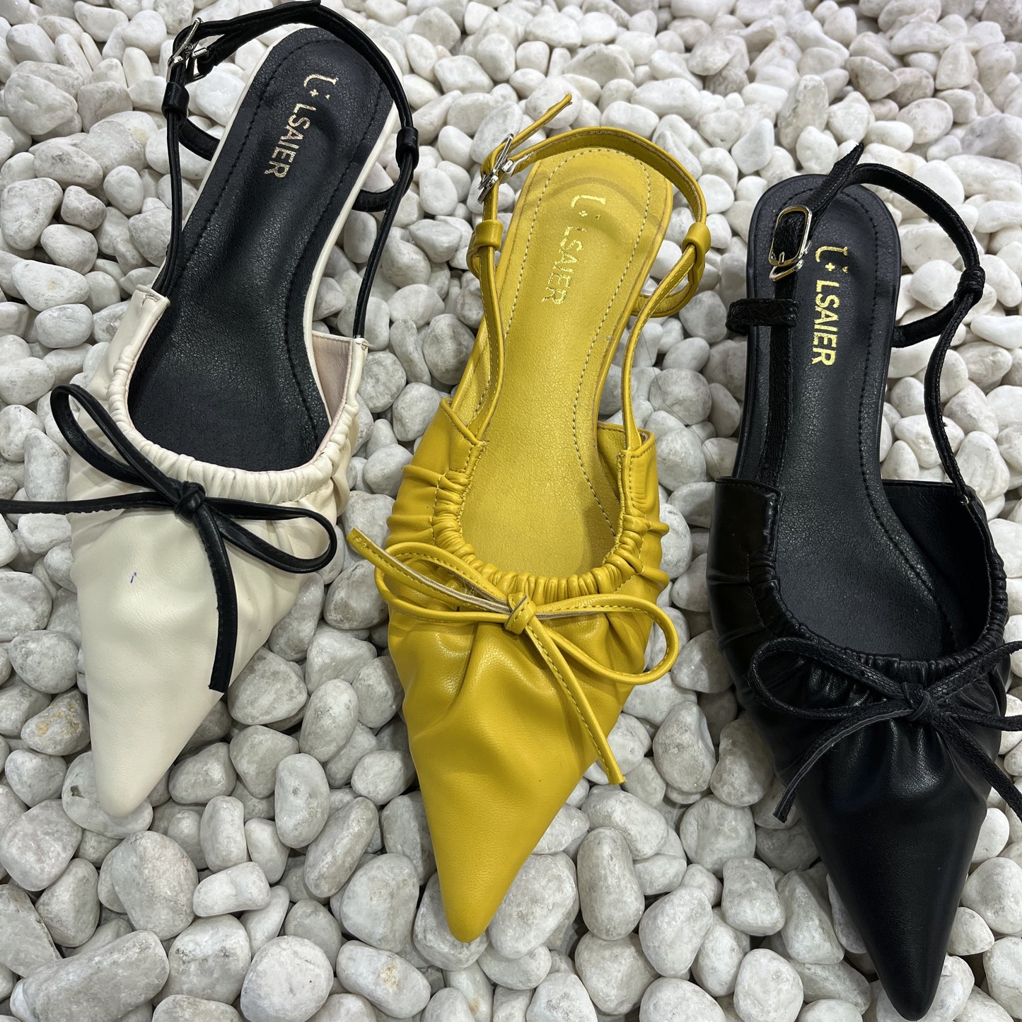 Bowtie Kitten Heel Slingbacks